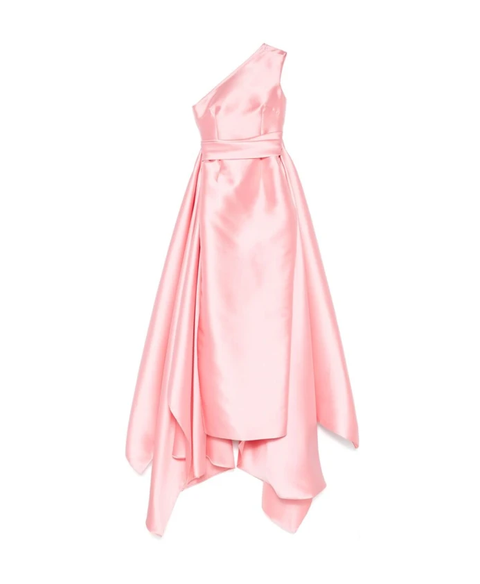 

Атласное платье на одно плечо Solace London, розовый
