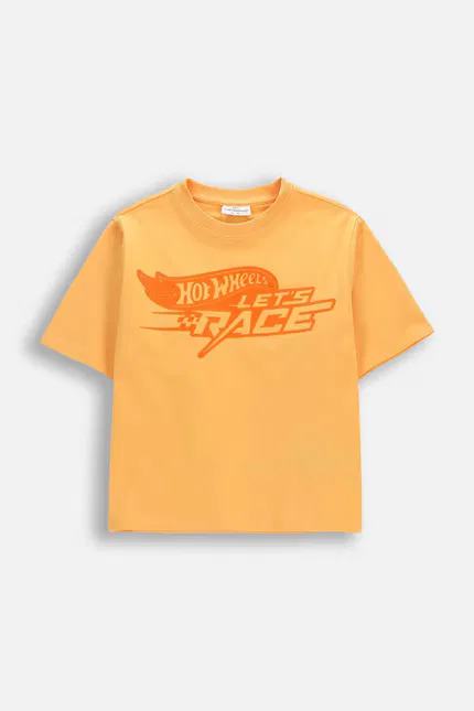 Футболка с принтом Hot Wheels Coccodrillo, оранжевый