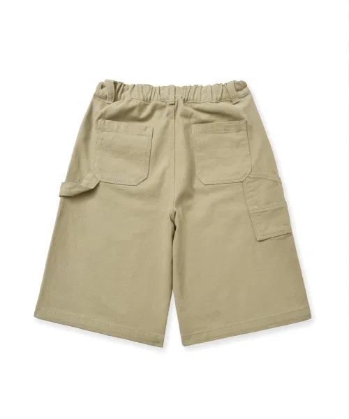 Детские бермуды BROWNBREATH KIDS из хлопка свободного кроя бежевые — фото 3
