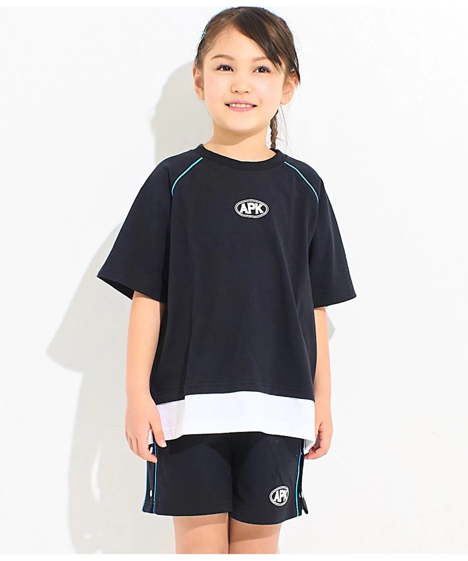 Детская футболка с контрастными рукавами ANAP kids с логотипом серая — фото 4