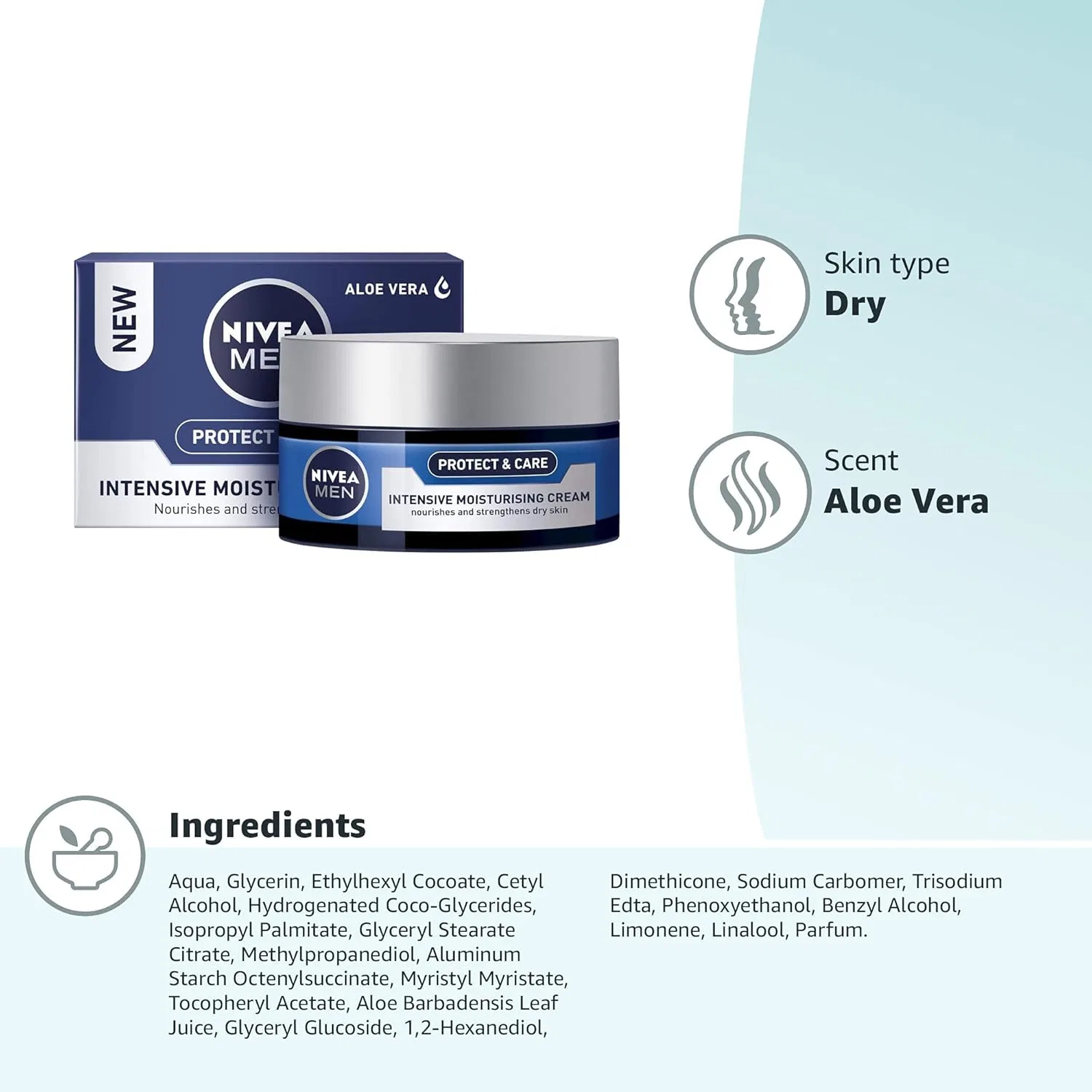 Крем для лица Nivea — Дневной For Men Intensive Moisturising Cream, 50 мл — фото 2