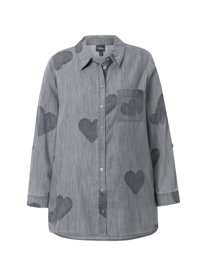 

Блузка Ulla Popken, цвет light grey denim