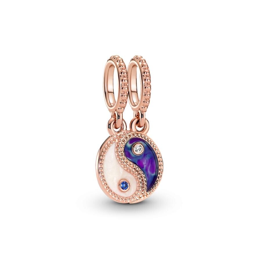 

Шарм Splittable Yin & Yang Sparkling Dangle Pandora, стерлинговое серебро