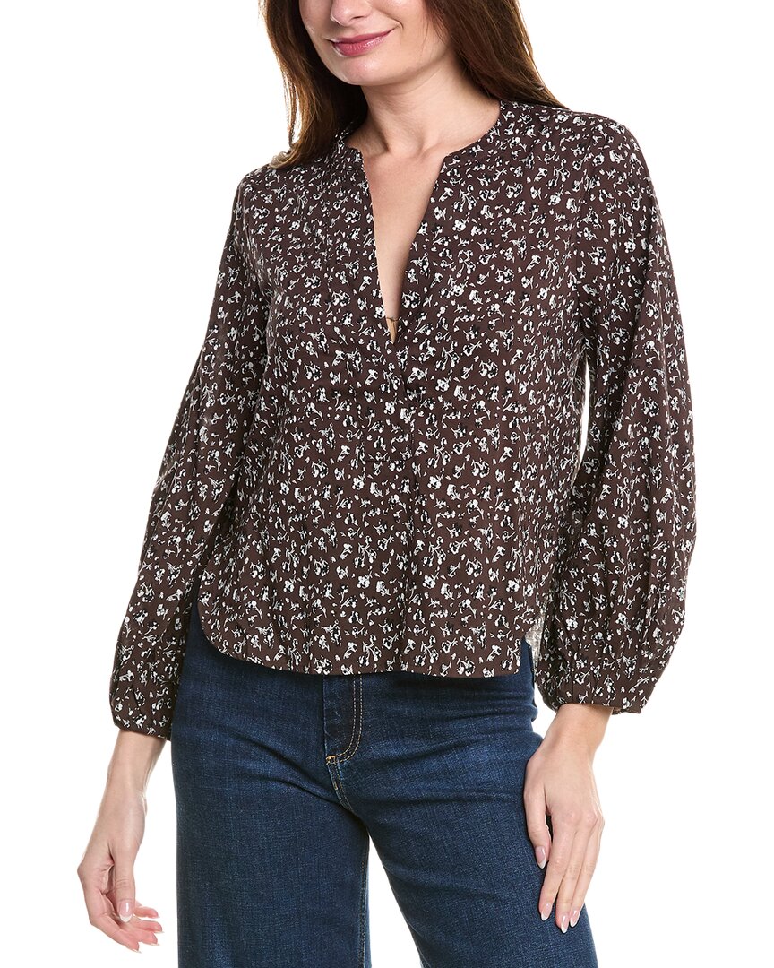 

Madewell Романтичный топ с рукавами, коричневый