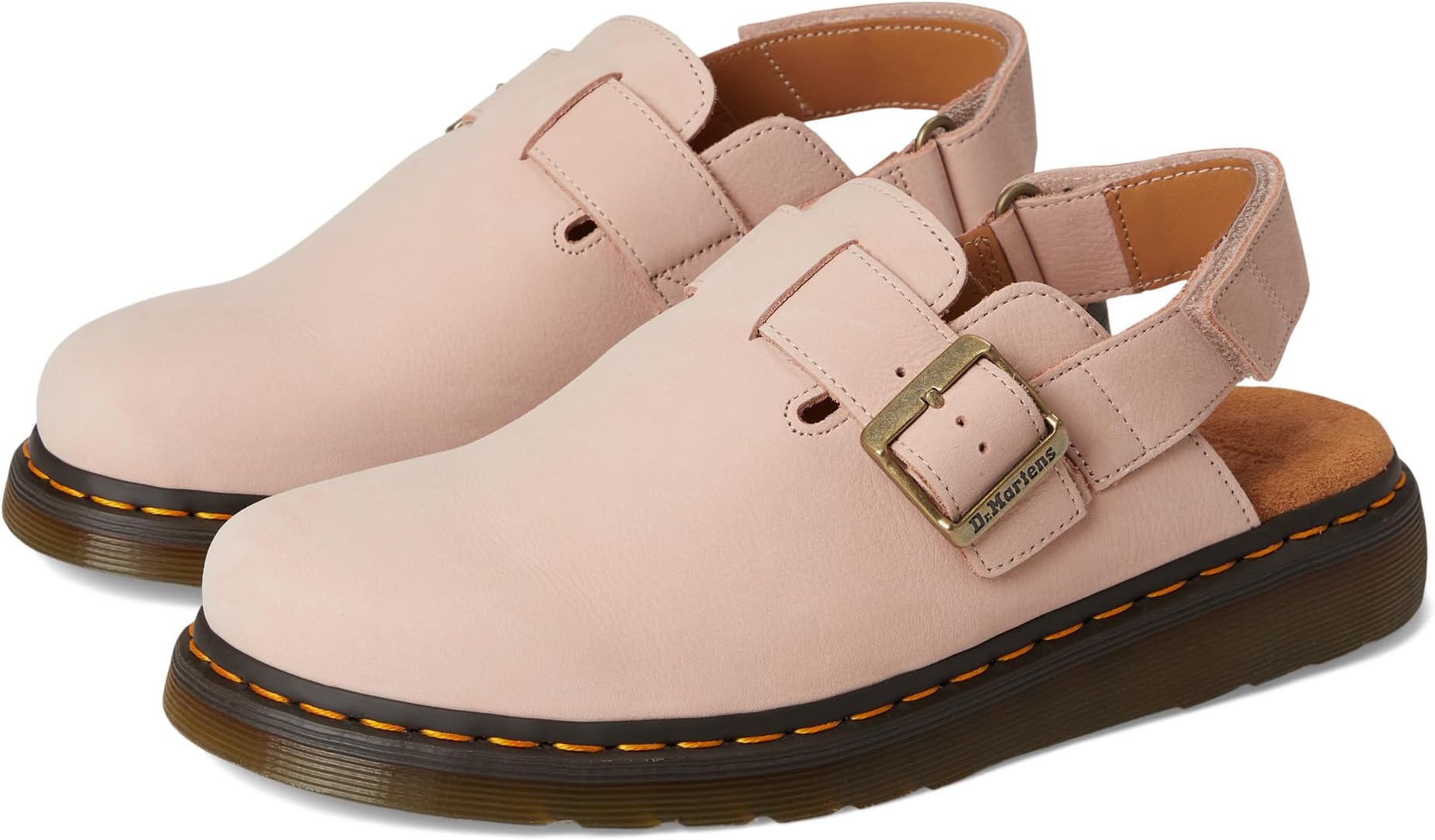 Сабо Dr. Martens Jorge II Leather Slingback Mules, цвет Powder Pink