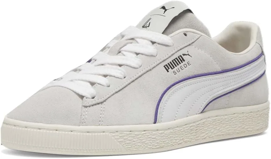 Мужские замшевые кроссовки PUMA X L London на шнуровке, повседневные - серые, серый — фото 2
