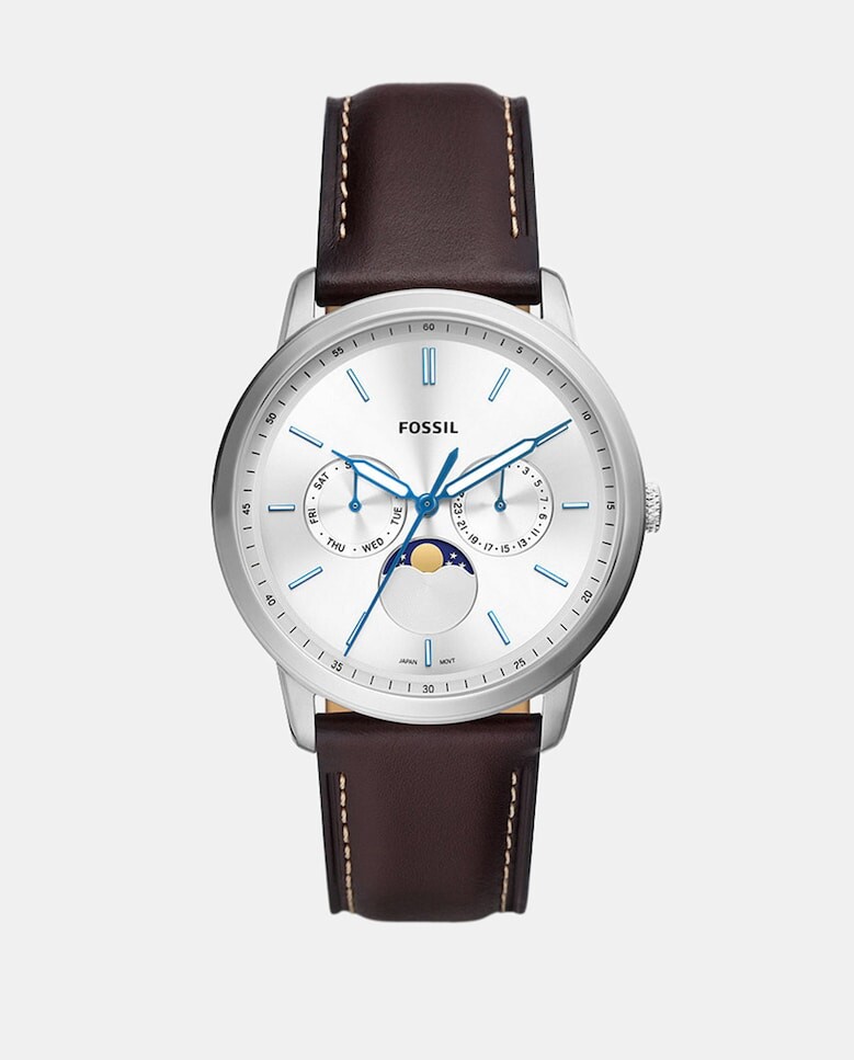 

Neutra Minimalist FS5905 Экологичные многофункциональные мужские часы из эко-кожи Fossil, коричневый