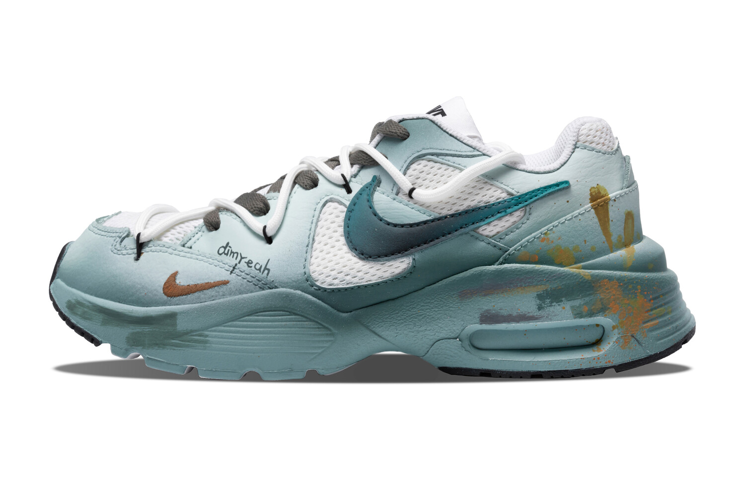 

Кроссовки Air Max Fusion женские с низким верхом, синие/оранжевые Nike