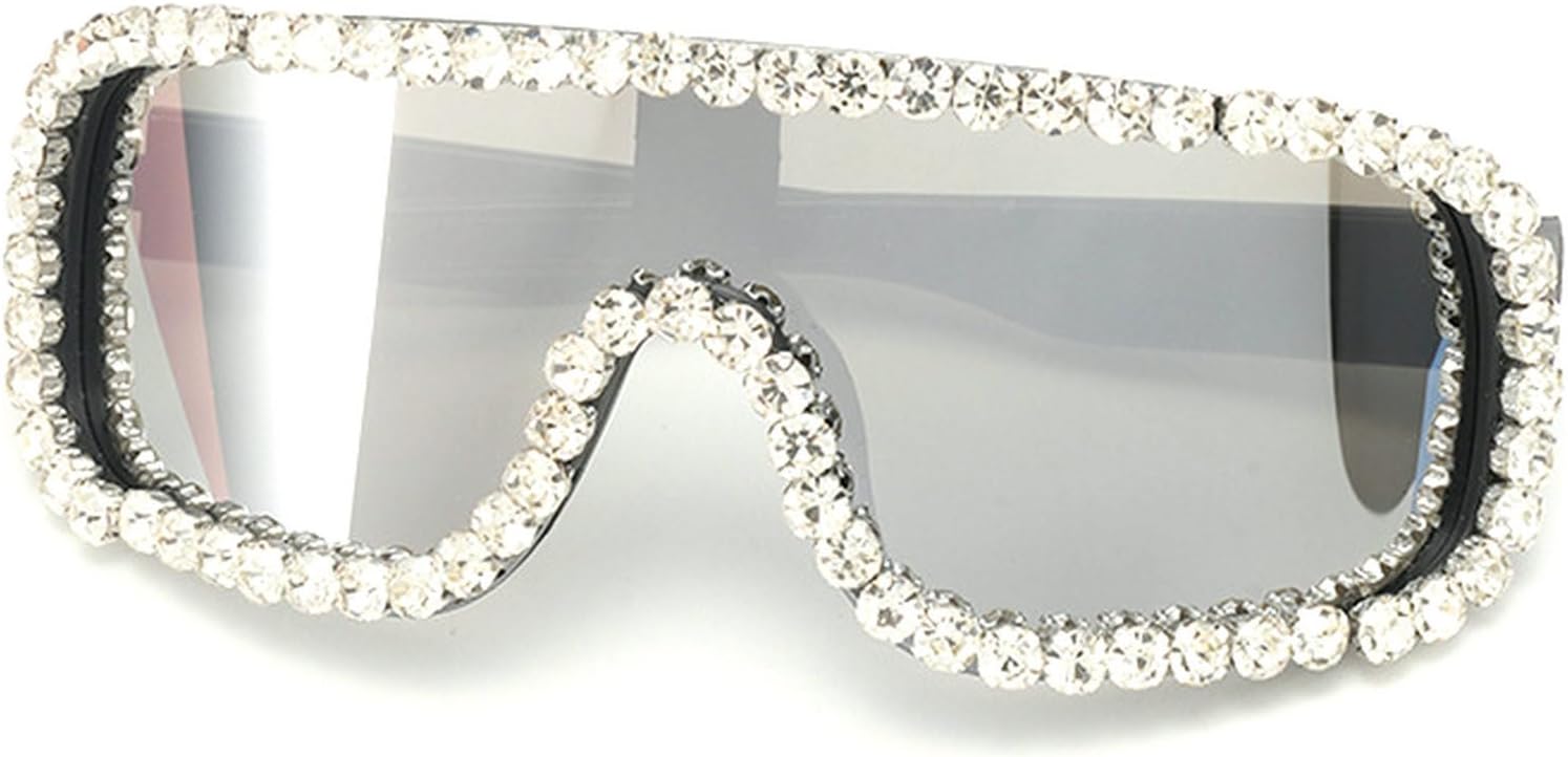 

Солнцезащитные очки со стразами, модные женские квадратные солнцезащитные очки с бриллиантами, стильные, с блестящим декором, солнцезащитные очки для вечеринок и вождения mincl, Black Silver