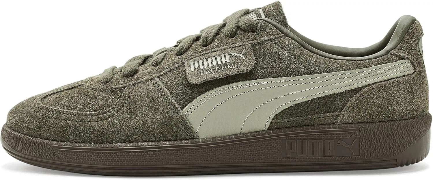 Кроссовки PUMA Palermo, кожаные, Loden Green/Gum — фото 4