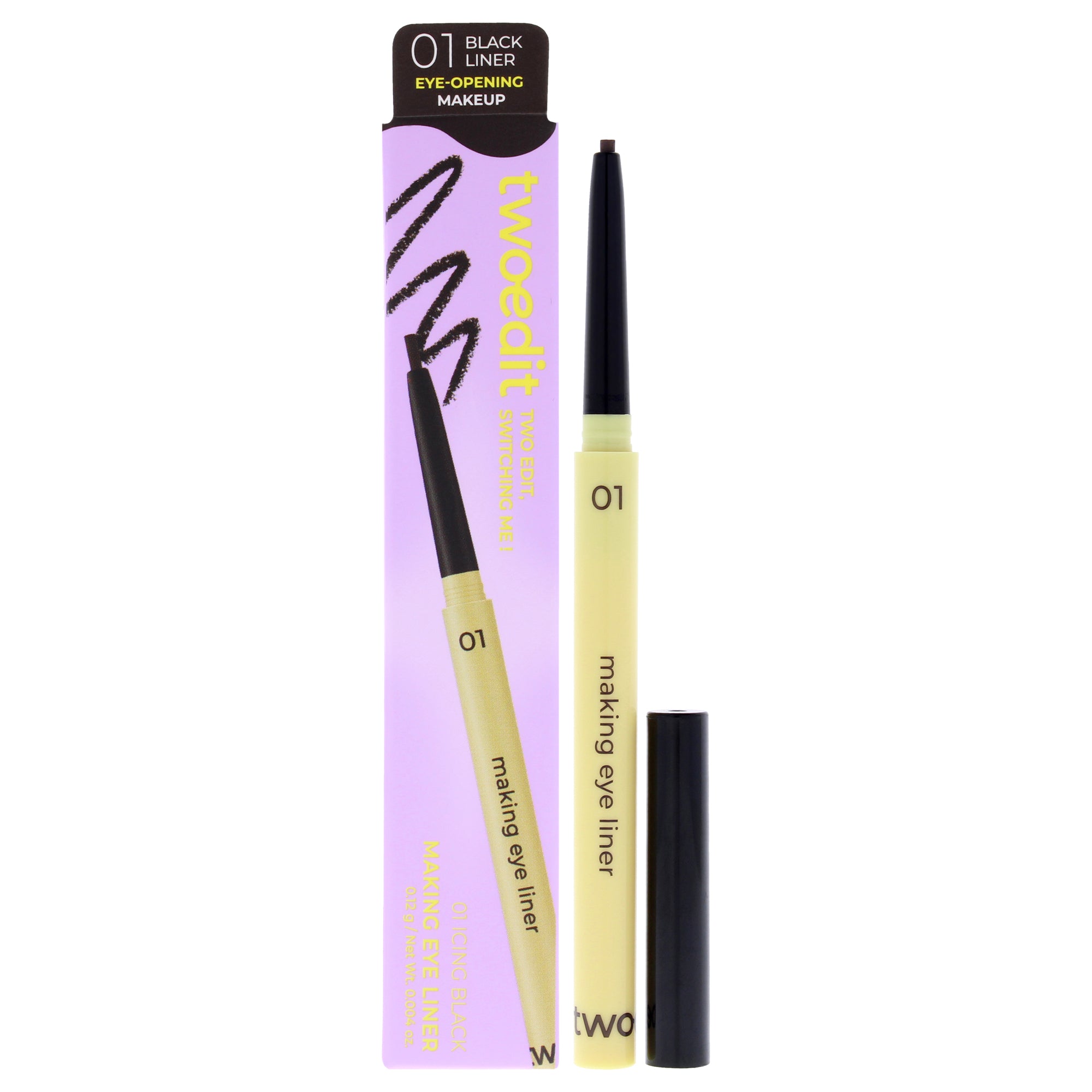 

Подводка для глаз Making Eye Liner - 01 Icing Black от Two Edit для женщин - 0,004 унции