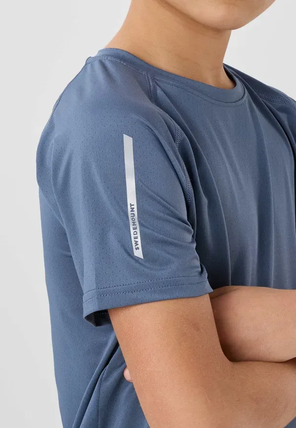 Футболка для тренировок Swedemount Core Training Tee B Jr Print T-Shirt, джинсово-синий — фото 4
