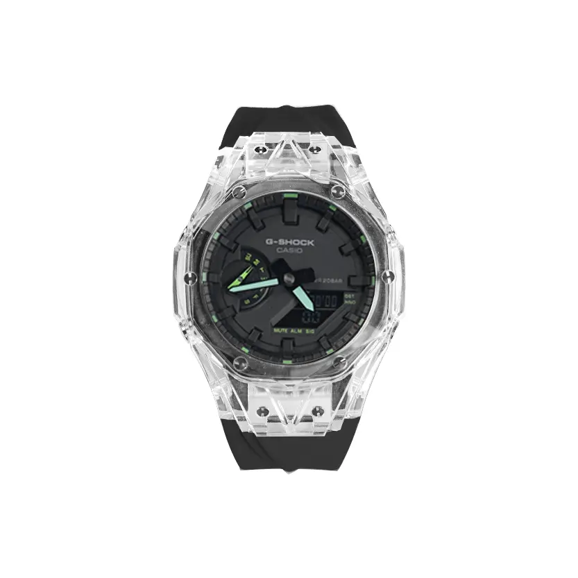 

CASIO Часы Unisex Liquid Crystal/Analog Dual Display Series Black Watch, Hublot Armor Green Black Strap