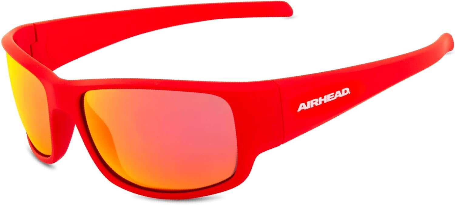 

Спортивные солнцезащитные очки Airhead Sport Floating | Легкая спортивная оправа с поляризованными линзами, блокирующими УФ-лучи и обладающими антибликовым покрытием, Red