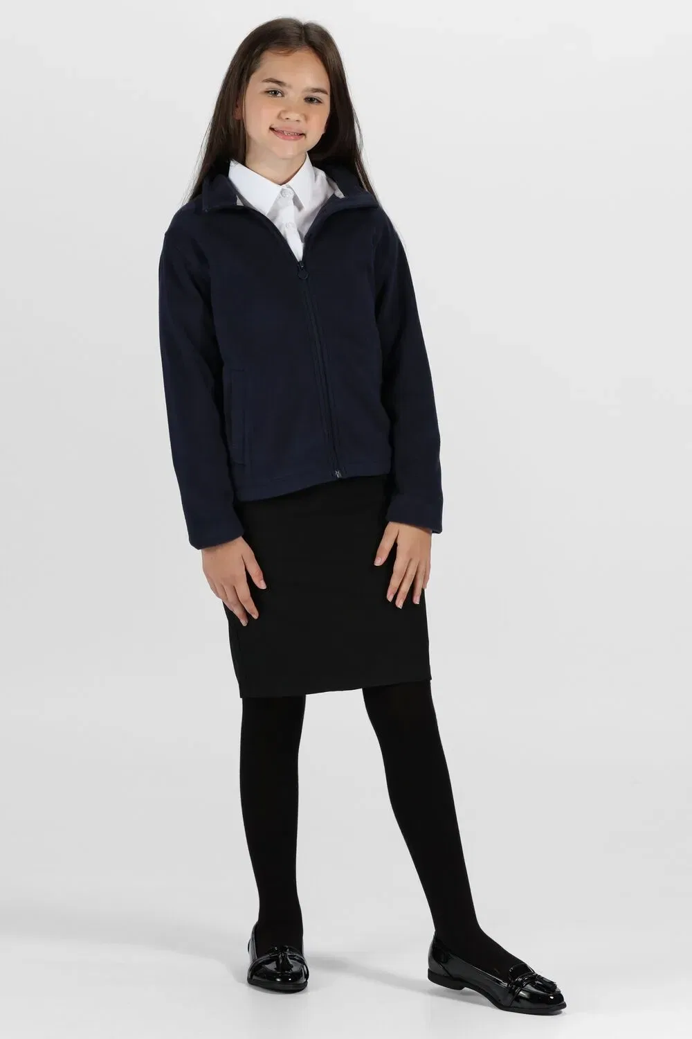 Детская флисовая кофта Regatta Brigade Full Zip, темно-синий — фото 3