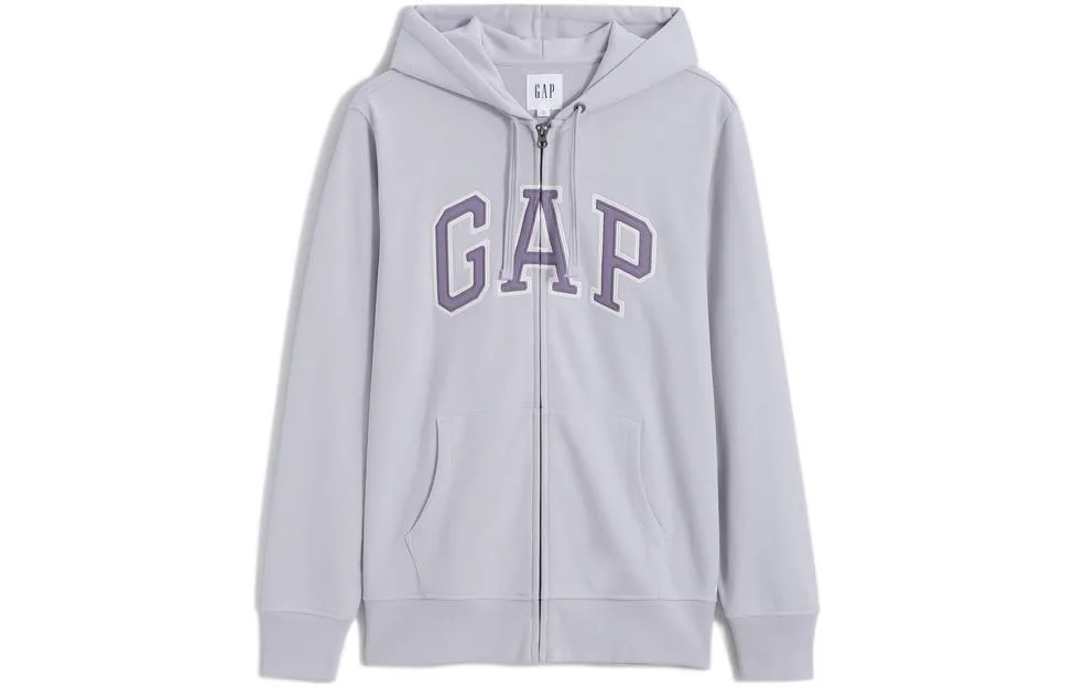 Кардиган с капюшоном Unisex Moderate GAP, светло-серый фиолетовый