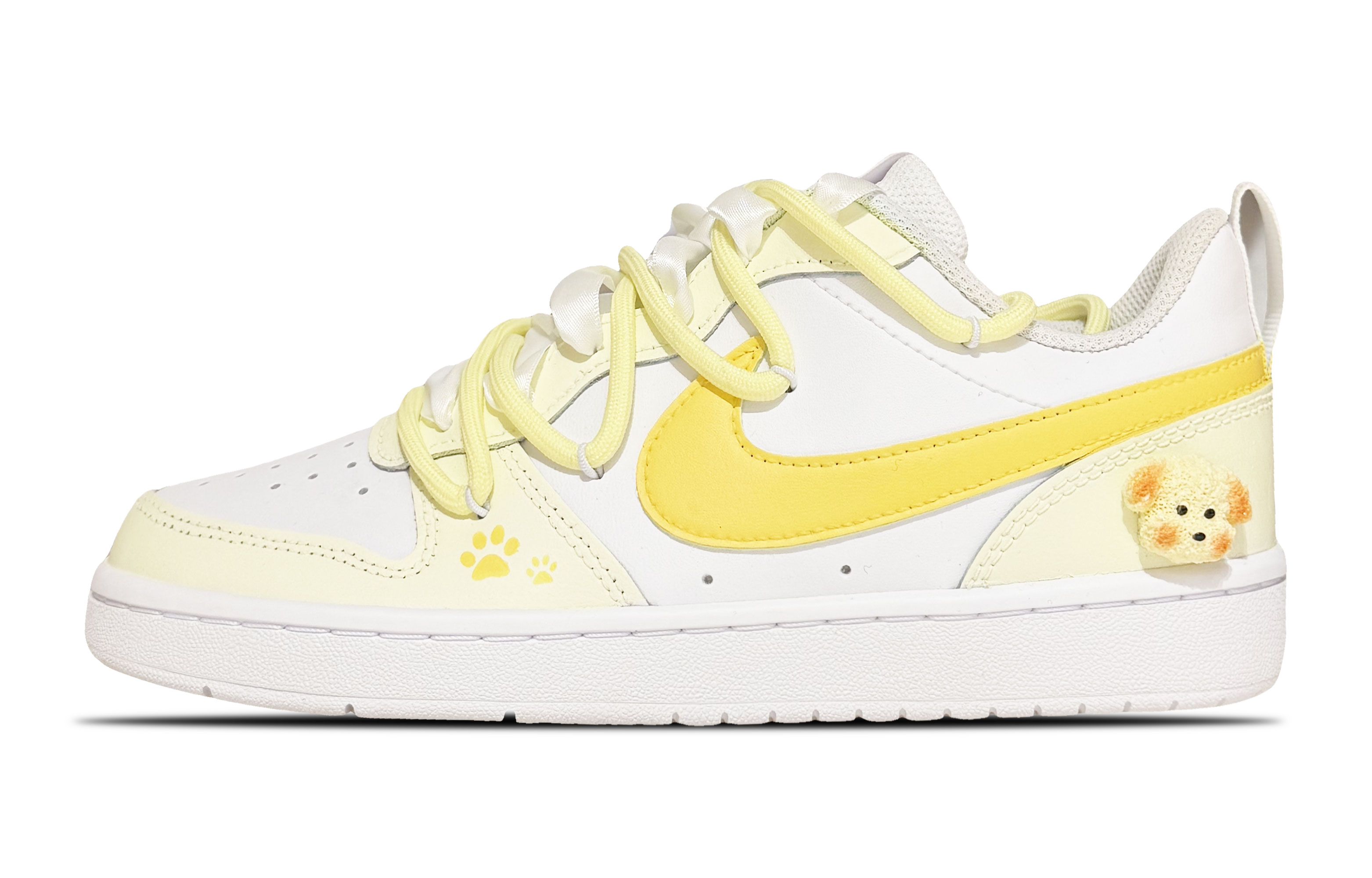 

Низкие детские кроссовки для скейтбординга Court Borough Cheese Puppy для подростков Nike, желтый