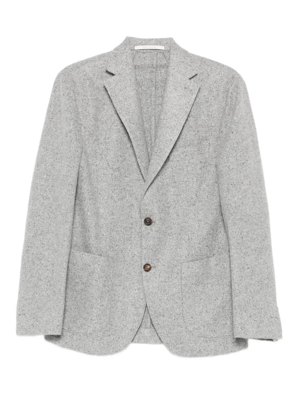 

Однобортный пиджак с накладными карманами Eleventy, серый