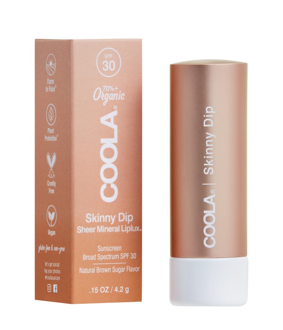 

Бальзам для губ COOLA Liplux Tinte Mineral Lip Balm SPF30, Skinny Dip, 4g