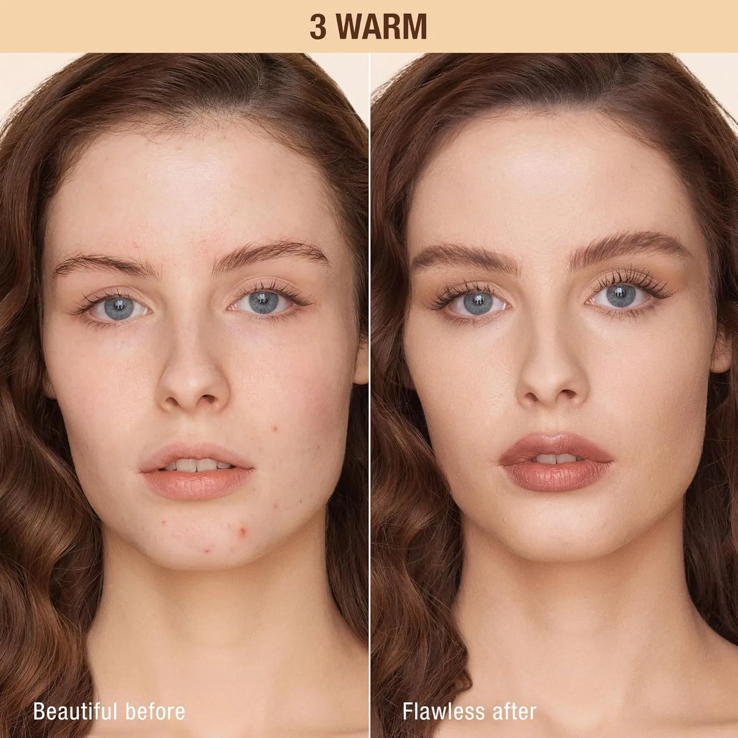 Charlotte Tilbury Airbrush Flawless Matte Foundation - тональная основа с полным покрытием и натуральным матовым финишем, выравнивает и маскирует поры, водостойкая и устойчивая к переносу, 03 Warm - Fair with warm undertones — фото 2