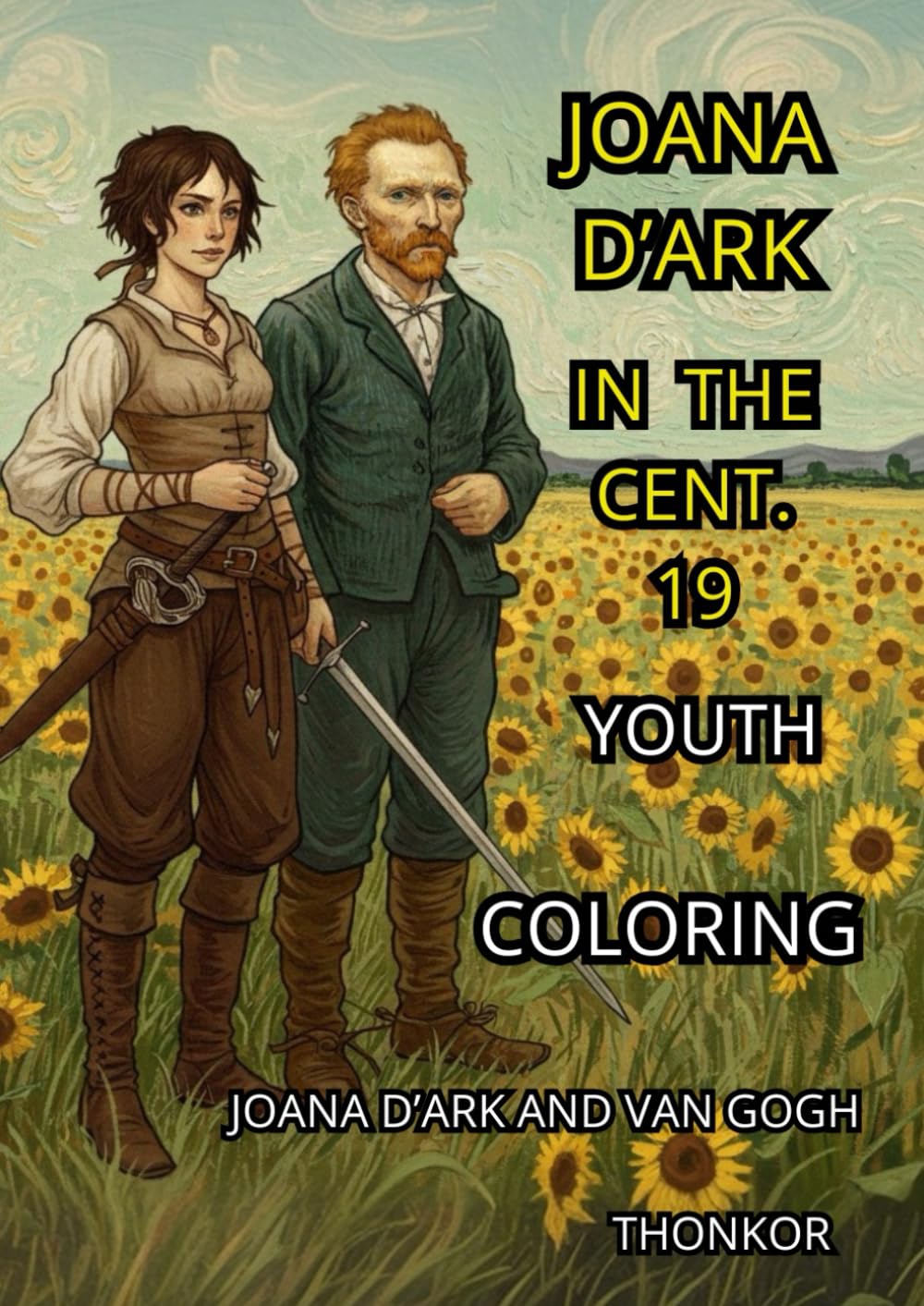 

JOANNE D'ARK IN THE NINETEENTH CENTURY COLORING PAGES: JOANNE D'ARK AND VAN GOGH COLORING PAGES (Independently published)