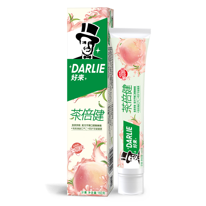 Зубная паста Darlie Tea Beijian First Extract со вкусом белого персика, 3x160 г — фото 2
