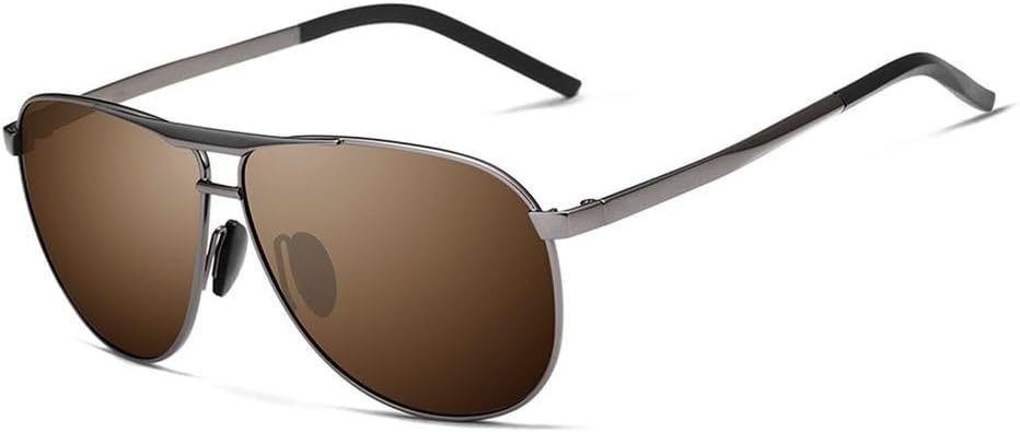 

Стильные мужские поляризованные солнцезащитные очки TAC с ветрозащитой и защитой от УФ-излучения, идеально подходящие для путешествий на открытом воздухе, вождения и рыбалки PRSTNN, Gray Brown