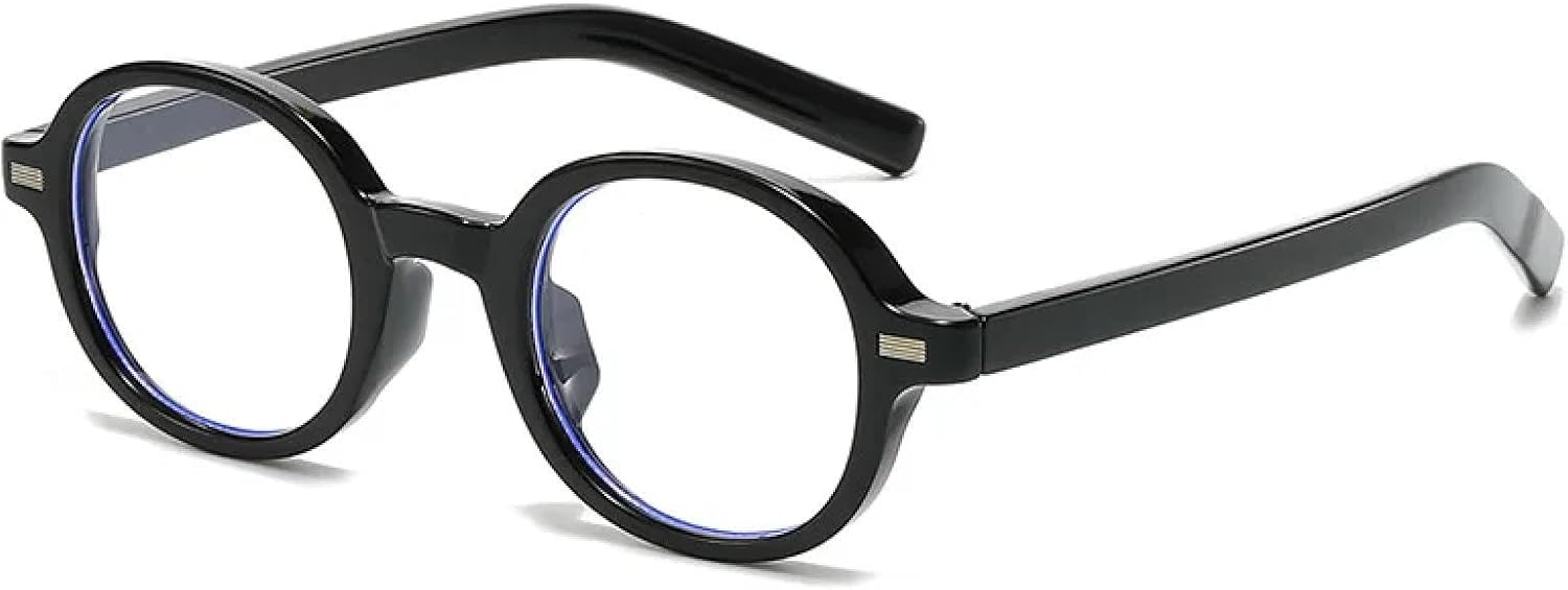 

Популярные круглые солнцезащитные очки для женщин и мужчин, модные, с прозрачными линзами цвета океана, защитой от УФ-излучения UV400, в стиле ретро-панк UATXTAU, Black