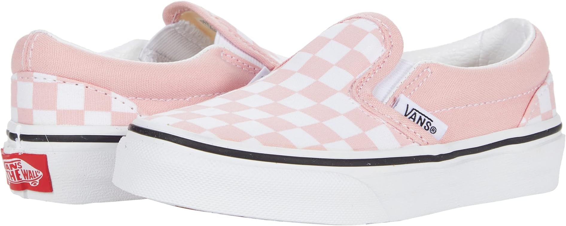 

Кроссовки Vans Kids Classic Slip-On, (Checkerboard) Powder Pink/True White