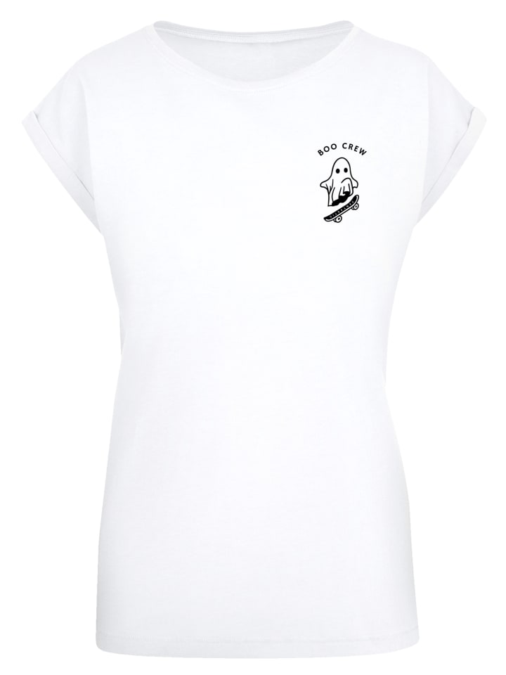 

Футболка Boo Crew Halloween с удлиненными плечами белого цвета F4NT4STIC, Белый, Футболка Boo Crew Halloween с удлиненными плечами белого цвета F4NT4STIC