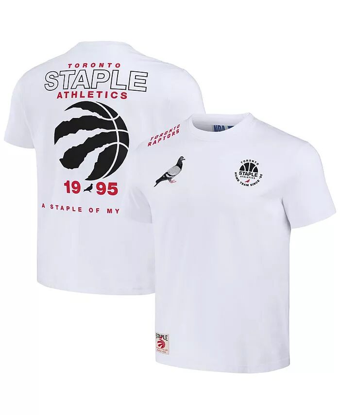 

Мужская футболка NBA x White Distressed домашней команды Toronto Raptors Staple