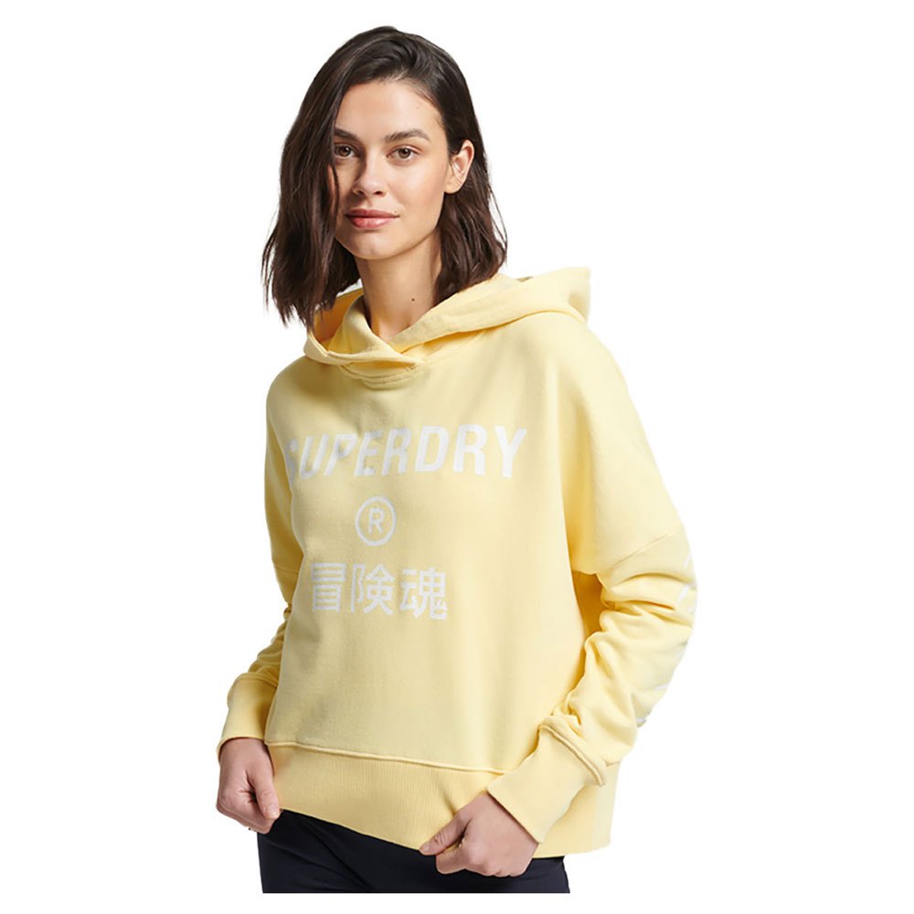 

Худи Superdry Code Core Sport Crop Box, желтый