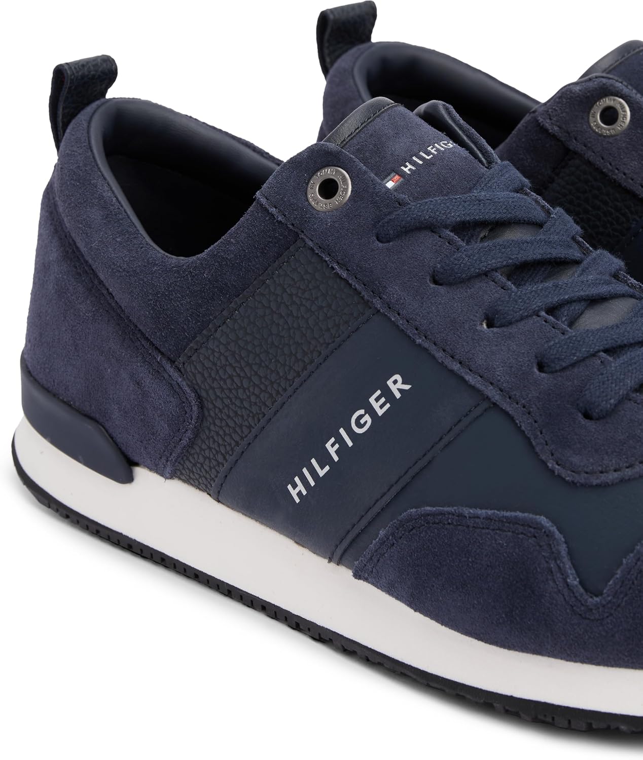 Мужские кроссовки Tommy Hilfiger Iconic из кожи и замши, синий — фото 4