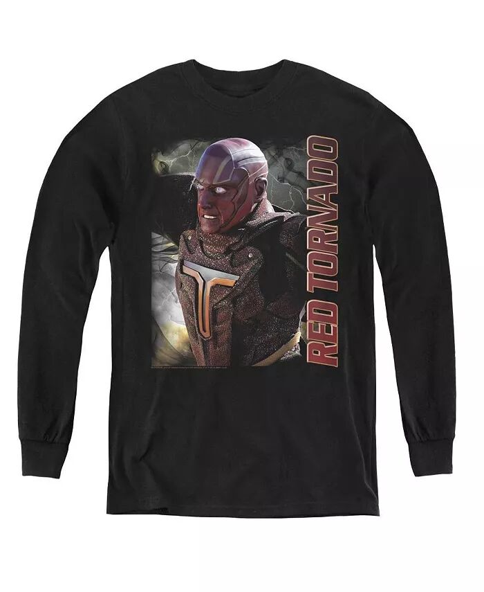 

Свитшоты с длинным рукавом Red Tornado для мальчиков и девочек Supergirl, черный
