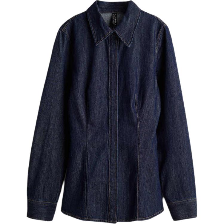 

H&M Рубашка женская темно-синие