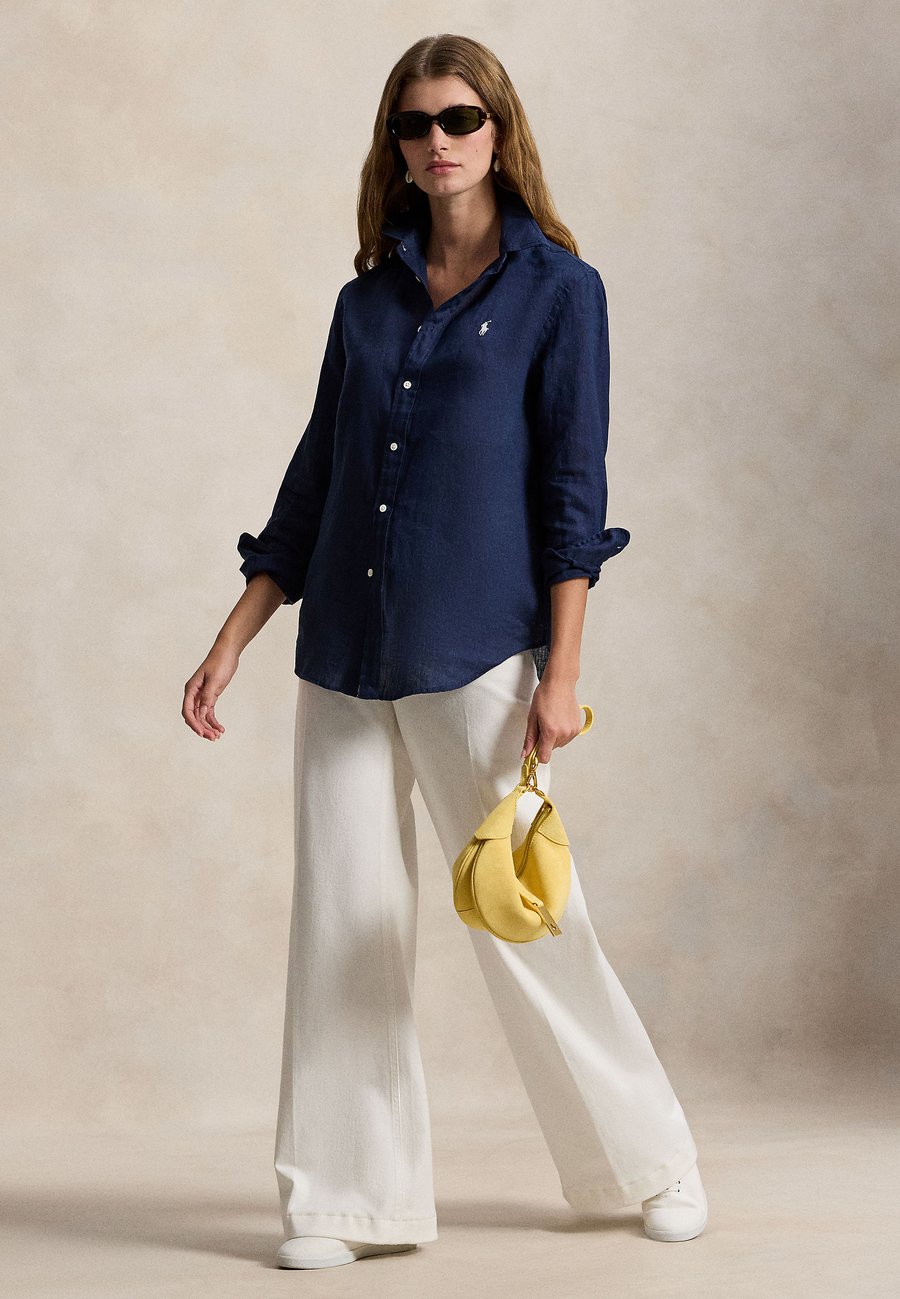 Блуза Polo Ralph Lauren CLASSIC FIT LINEN SHIRT, Tidal Navy/Dark Blue — фото 2