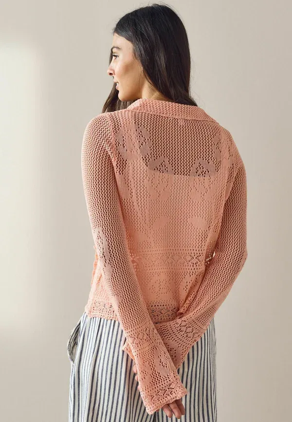 Кардиган Next, blush pink floral, нежно-розовый с цветочным принтом — фото 3