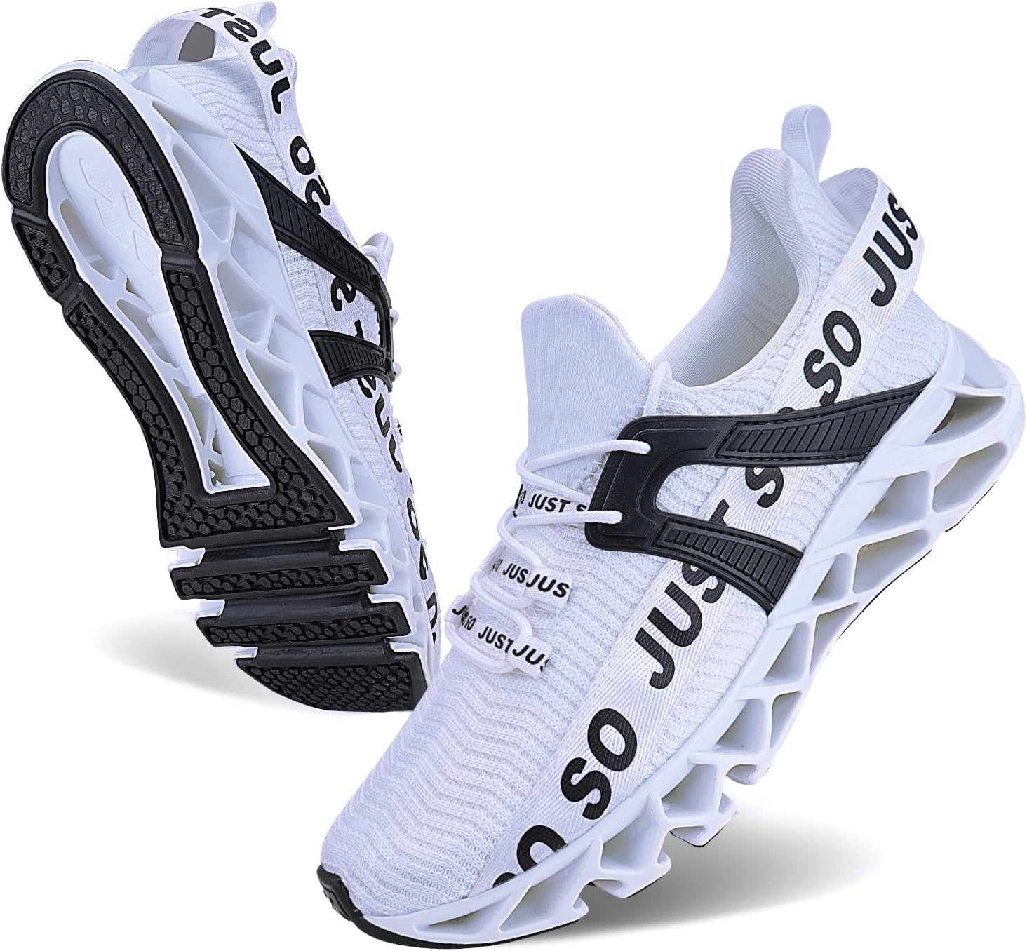 

Мужские дышащие кроссовки WONESION для ходьбы, тенниса и бега, модные кроссовки Blade, белый