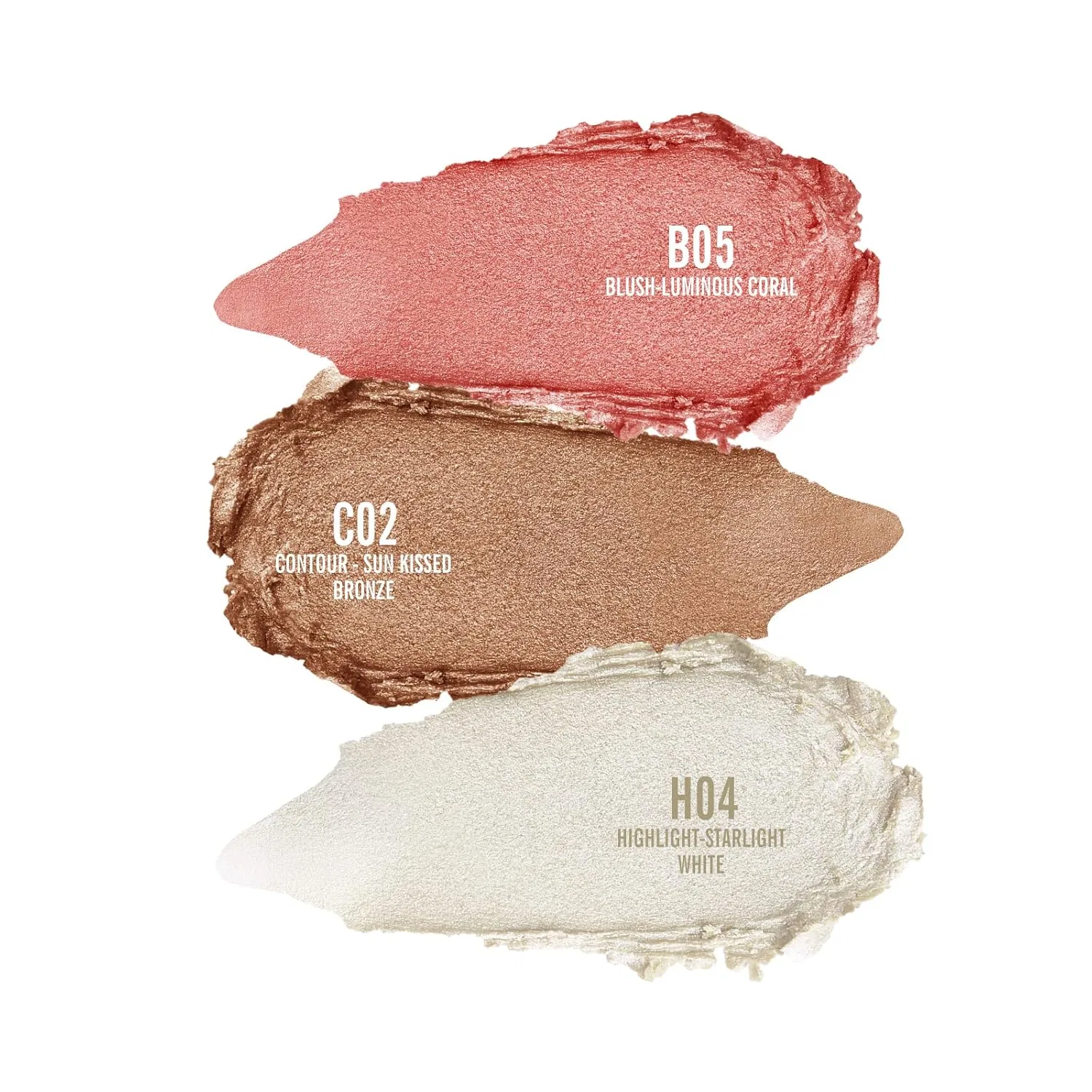 Многофункциональный стик KIMUSE Cream Blush Stick для румян, хайлайтера и контуринга Kimuse, Coral Glow Trio — фото 3