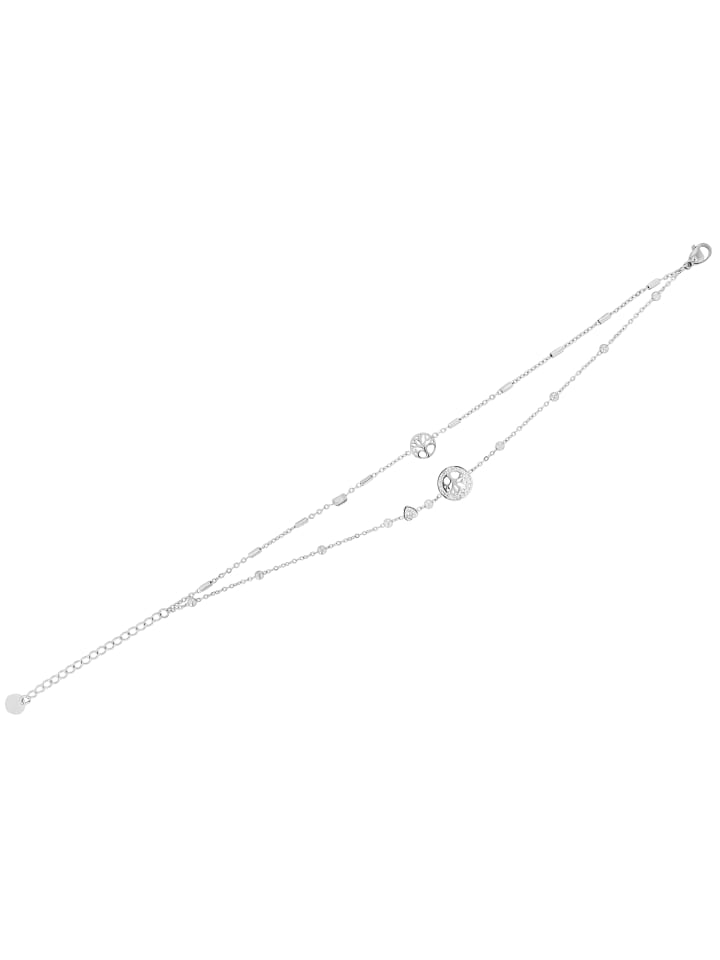 

Adeliás Женский браслет «Древо жизни» из нержавеющей стали со стразами, 21 см, серебристый