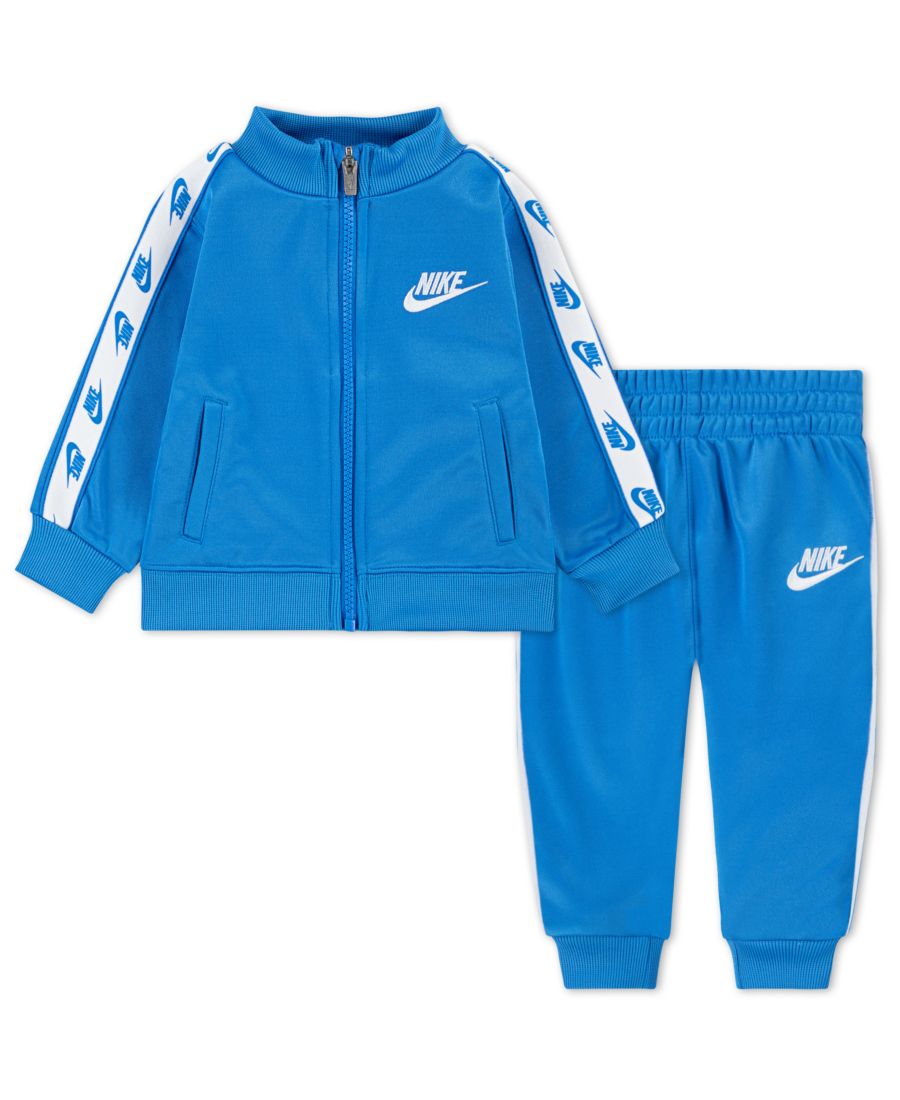 

Детский комплект из двух предметов: куртка на молнии и спортивные штаны на молнии для мальчиков или девочек Nike, Light Photo Blue