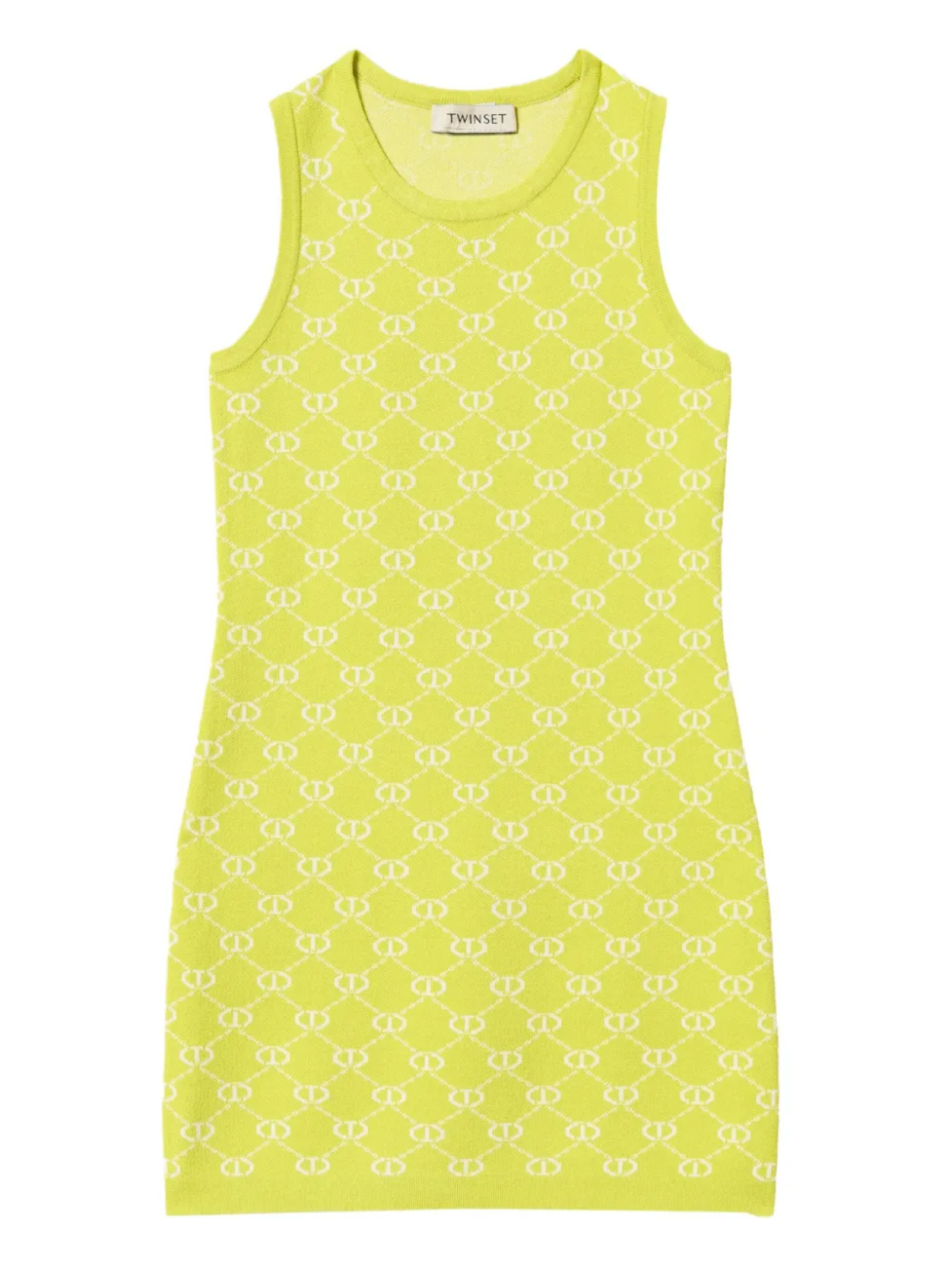 

TWINSET Детское платье из жаккарда с монограммой TWINSET Kids, желтый