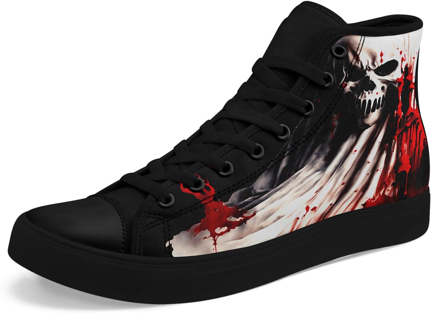 

Стильные высокие кеды из канвы для мужчин и женщин с дизайнами тыквы и призрака, праздничный подарок, легкая и дышащая обувь Coolcustomize, белый/черный/красный/бежевый