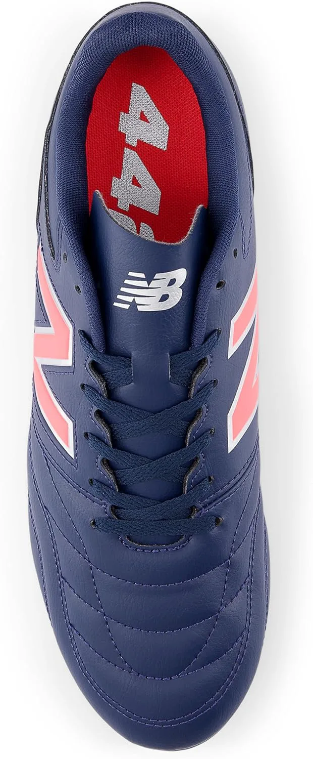 Футбольные бутсы New Balance Men's 442 Academy Fg V2, темно-синий/серебристый/красный — фото 4