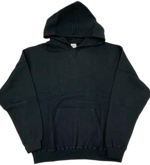 

Толстовка с капюшоном Fruit of the Loom, термотолстовка Fruit of the Loom с вафельной текстурой, унисекс для взрослых, черный