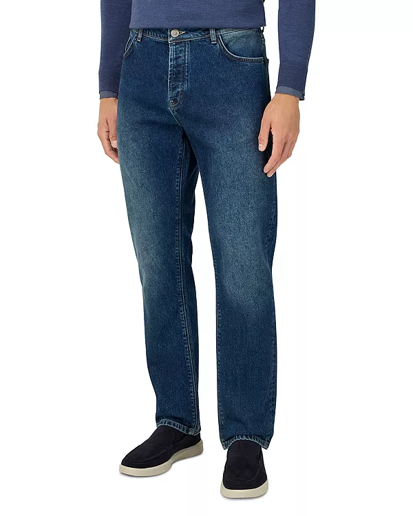 

Прямые джинсы темно-синего цвета Boggi Milano, синий