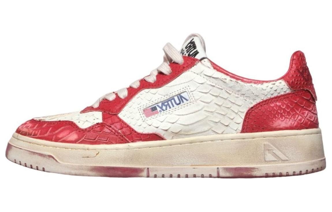 

Кроссовки AUTRY Medalist Embossed Leather Sneakers, белый/красный