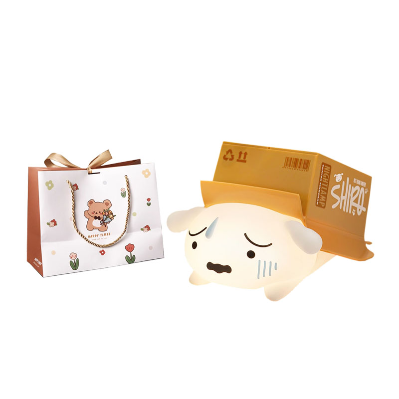 

Фигурка chibi лампа с котом из серии "Крайон Синтян" ROCK, Small белый design + small bear gift bag