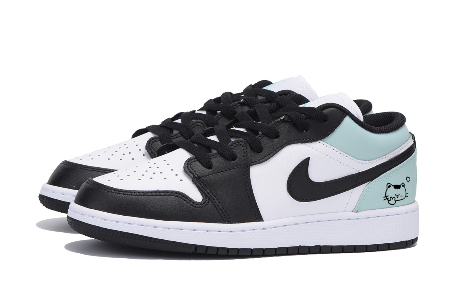 Детские кроссовки для скейтбординга Air 1 Low Top для подростков Jordan, черный — фото 4