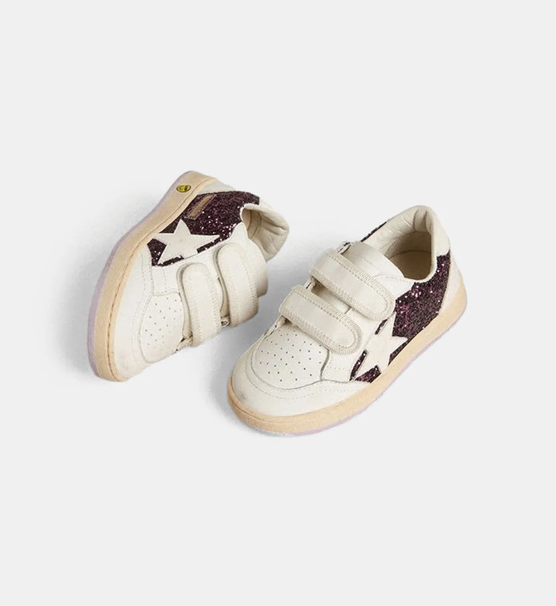 Низкие кеды Ballstar из коровьей кожи с пайетками GOLDEN GOOSE, фиолетовый — фото 2